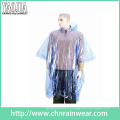 Poncho de pluie PE transparent promotionnel